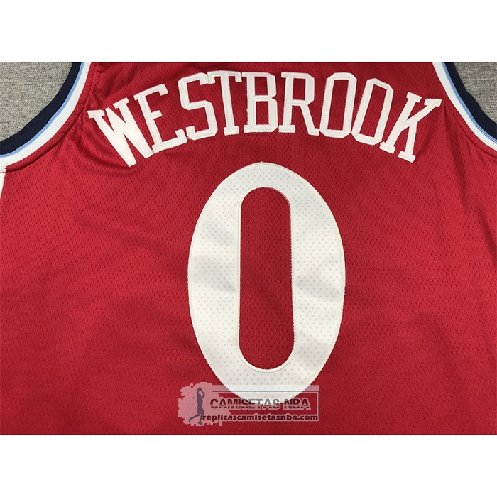 Camiseta Los Angeles Clippers Russell Westbrook NO 0 Statement 2024-25 Rojo